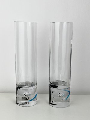 Vase with Solid Glass Base from Seguso, Set of 2-KKG-1320072