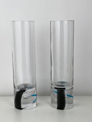 Vase with Solid Glass Base from Seguso, Set of 2-KKG-1320072