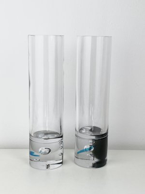 Vase with Solid Glass Base from Seguso, Set of 2-KKG-1320072