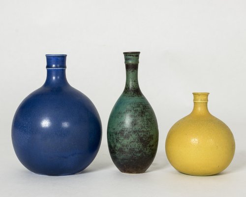 Vases by Stig Lindberg from Gustavsberg, 1960s, Set of 5-NL-1718960