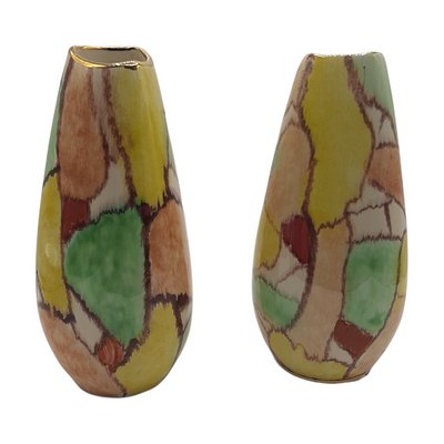 Vases in Porcelain with Bright Colors, Set of 2-TCS-1135267