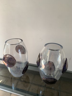 Vases With Murano Glass Patterns from Costantini Murano, 1990s, Set of 2-RJQ-981717