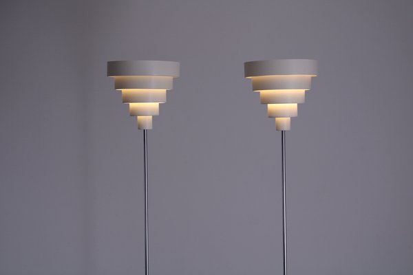 VD01 Floor Lights in Metal by Werner Blaser for ´t Spectrum, 1960s, Set of 2-XT-1818000