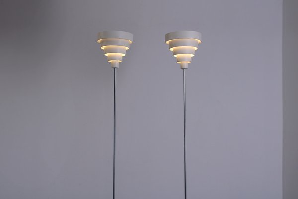 VD01 Floor Lights in Metal by Werner Blaser for ´t Spectrum, 1960s, Set of 2-XT-1818000