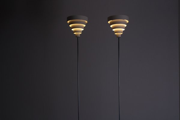 VD01 Floor Lights in Metal by Werner Blaser for ´t Spectrum, 1960s, Set of 2-XT-1818000