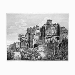 Veduta degli Avanzi della Villa... - Original Etching by L. Rossini - 1825 1825-ZCI-760307