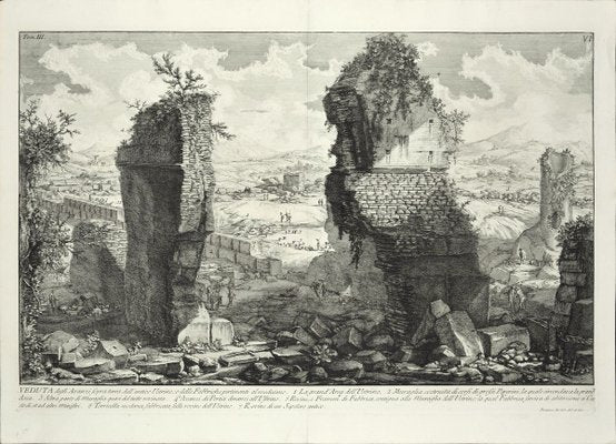 Veduta degli Avanzi sopra terra dell'antico Ustrino - Etching by G. B. Piranesi 1756-ZCI-756357