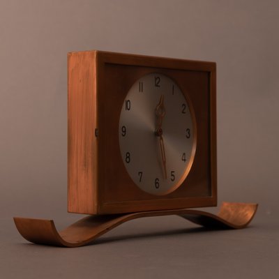 Veglia Table Clock from Fratelli Borletti, Milan-MAX-1093857