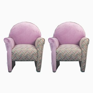 Velvet Armchairs, 1970s, Set of 2-ZLY-826656