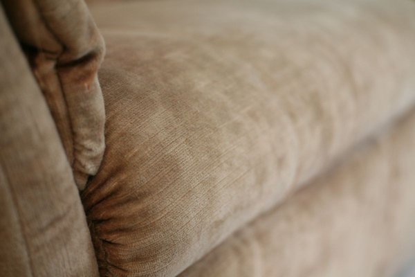 Velvet Caramel Armchairs, 1960s, France, Set of 2-MAO-829876