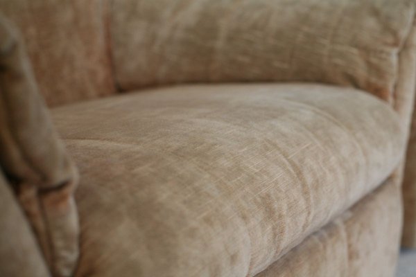 Velvet Caramel Armchairs, 1960s, France, Set of 2-MAO-829876