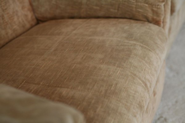 Velvet Caramel Armchairs, 1960s, France, Set of 2-MAO-829876