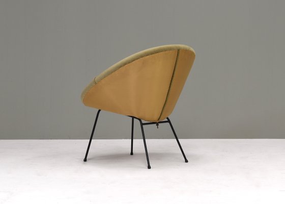 Velvet Circle Armchair, 1950s-TE-1444168