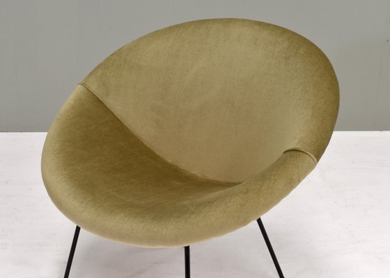 Velvet Circle Armchair, 1950s-TE-1444168