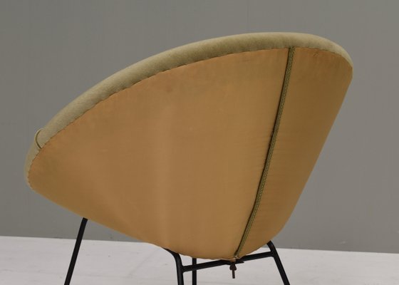 Velvet Circle Armchair, 1950s-TE-1444168