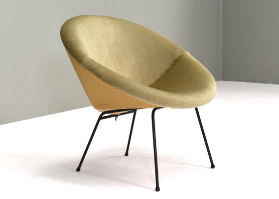 Velvet Circle Armchair, 1950s-TE-1444168