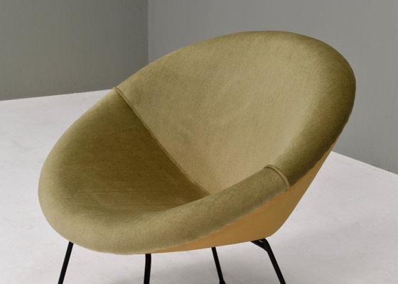 Velvet Circle Armchair, 1950s-TE-1444168