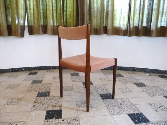 Velvet Dining Chairs from Lübke, Germany, 1960s, Set of 4-JP-1739002