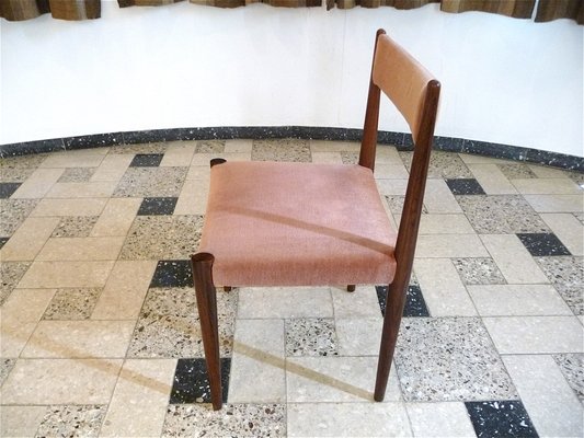 Velvet Dining Chairs from Lübke, Germany, 1960s, Set of 4-JP-1739002