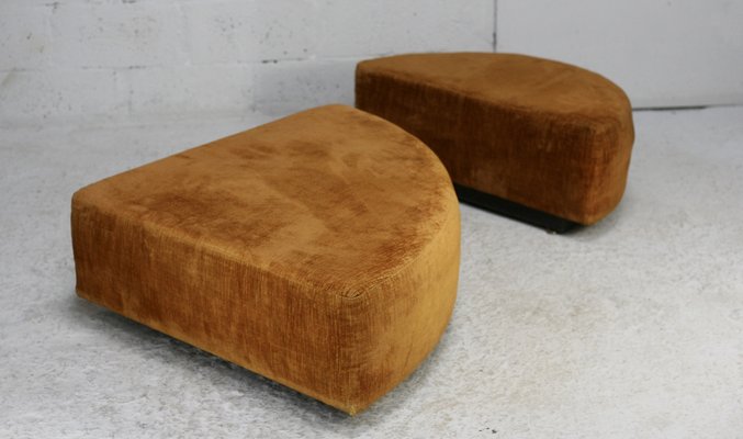 Velvet Poufs, 1970s, Set of 2-MAO-1722611