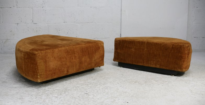 Velvet Poufs, 1970s, Set of 2-MAO-1722611