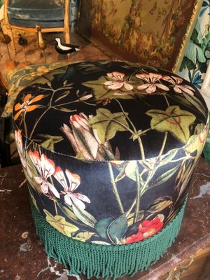 Velvet Poufs, 1980s, Set of 2-ULU-2042089