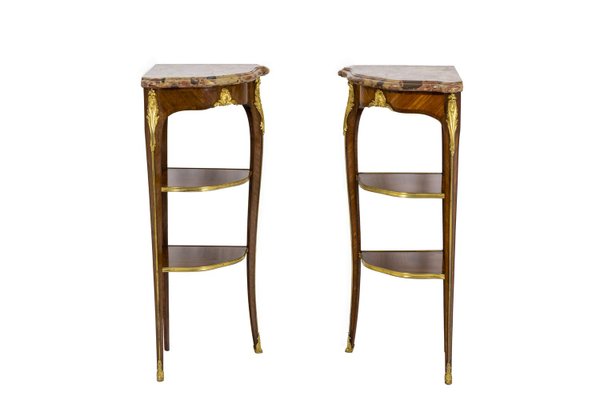 Veneer Corner Console Tables in Rosewood by Germain-Maximilien Durand, 1880s-CEJ-996146