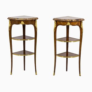 Veneer Corner Console Tables in Rosewood by Germain-Maximilien Durand, 1880s-CEJ-996146