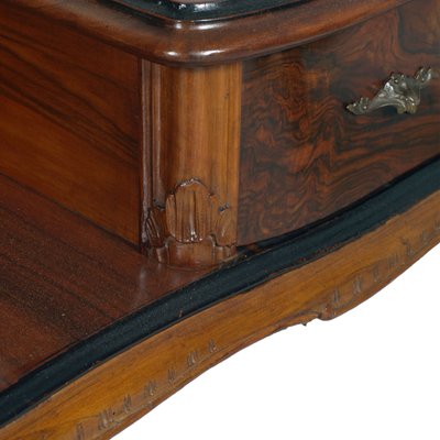 Venetian Carved Walnut & Burl Dressing Table, 1930s-NJV-585656