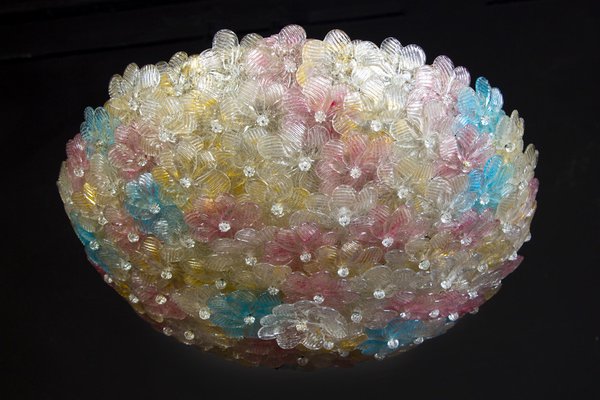 Venetian Ceiling Flower Basket from Barovier & Toso, 1950s-MBH-1032655