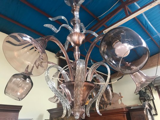 Venetian Chandelier in Murano Glass, 1940s-WQQ-1261321