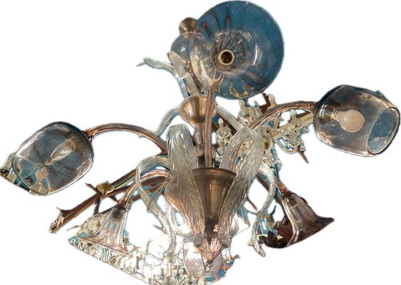 Venetian Chandelier in Murano Glass, 1940s-WQQ-1261321