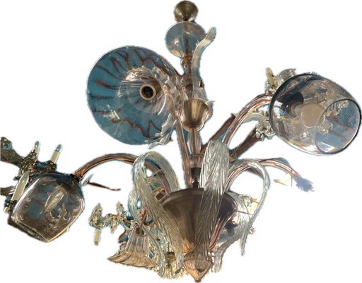 Venetian Chandelier in Murano Glass, 1940s-WQQ-1261321