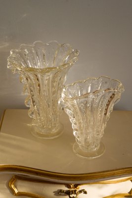 Venetian Crystal Murano Glass Vase by Ercole Barovier for Barovier & Toso, 1930s-QES-1154737