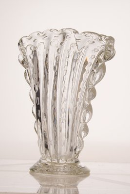 Venetian Crystal Murano Glass Vase by Ercole Barovier for Barovier & Toso, 1930s-QES-1154737