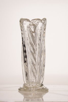 Venetian Crystal Murano Glass Vase by Ercole Barovier for Barovier & Toso, 1930s-QES-1154737