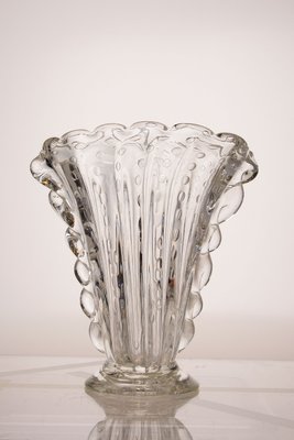 Venetian Crystal Murano Glass Vase by Ercole Barovier for Barovier & Toso, 1930s-QES-1154737