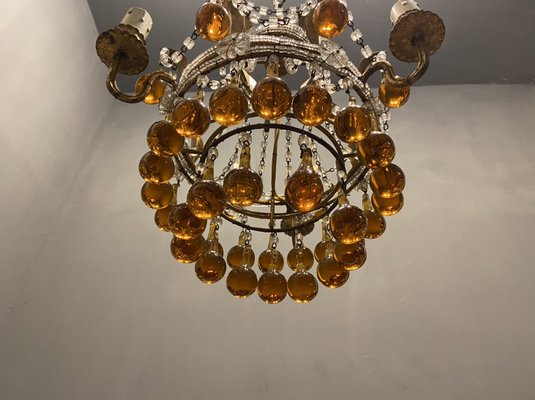 Venetian Gilded Murano Glass Drop Chandelier-JJC-1029632