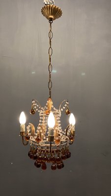 Venetian Gilded Murano Glass Drop Chandelier-JJC-1029632