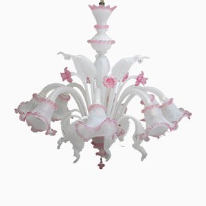 Venetian Glass Ceiling Lamp from Maestri Muranesi, 1960s-FER-563902