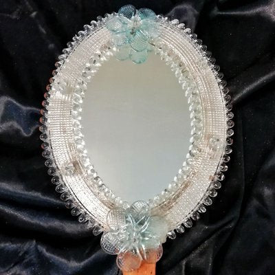 Venetian Glass Hand Mirror, 1970s-RGF-883546