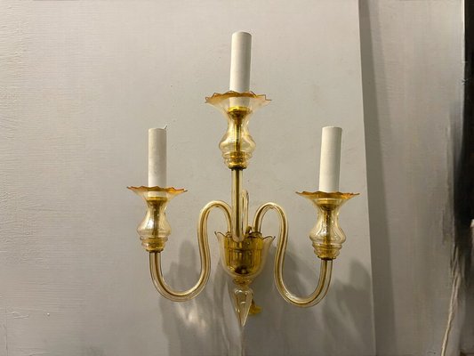 Venetian Glass Sconces from De Mayo, 1950s, Set of 2-JJC-1791739