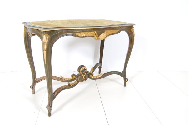 Venetian Green Wooden Console Table, 1930s-XSG-1417008