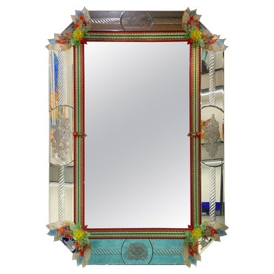 Venetian Multi-Colored Murano Glass Mirror-MBH-1032433