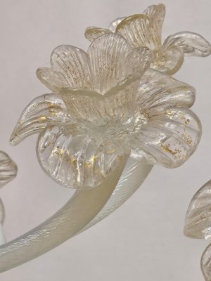 Venetian Murano Glass 6-Light Chandelier with Flower Decor, 1970-ZUW-1799339