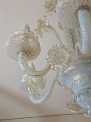 Venetian Murano Glass 6-Light Chandelier with Flower Decor, 1970-ZUW-1799339