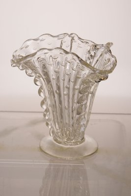 Venetian Murano Glass Bullicante Vase by Ercole Barovier for Barovier & Toso, 1940s-QES-1153525