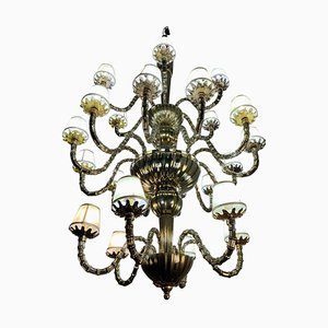 Venetian Murano Glass Chandelier, Italy, 1980s-FGA-923238