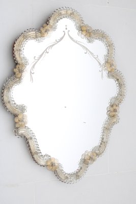 Venetian Murano Glass Wall Mirror, 1950s-ZWH-1787503