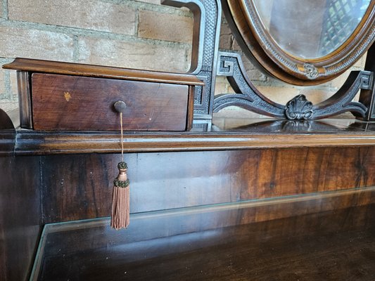 Venetian Sideboard in Mahogany & Glass with Swivel Mirror, 1890s-ZUW-1799298